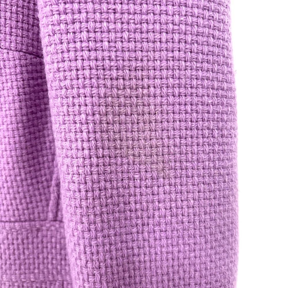 Y2K Marvin Richards Elegant Lavender Tweed Wool Blend‎ Dress Coat Fur Trim XS - Picture 6 of 15